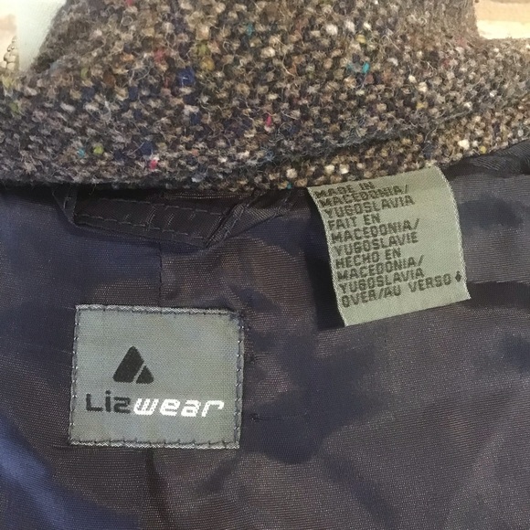 LIZWEAR Woman’s Vintage Boxy Textured Speckled 2 Button Blazer 10 - Picture 5 of 7